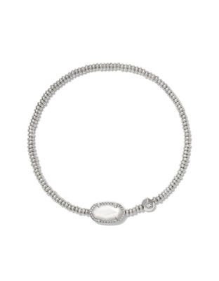 The Grayson Stretch Bracelet in Ivory Mother of Pearl