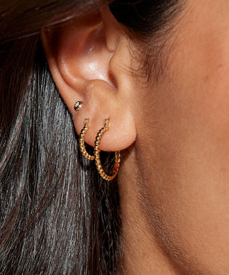 Beaded Hoop Earring 