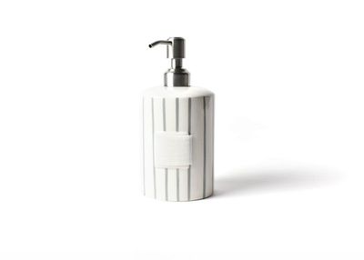 Happy Everything™ Mini Base | Stone Skinny Stripe Cylinder Soap Pump