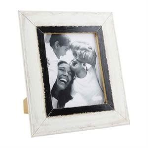 White Mango Frame With Black Center Moulding 8x10