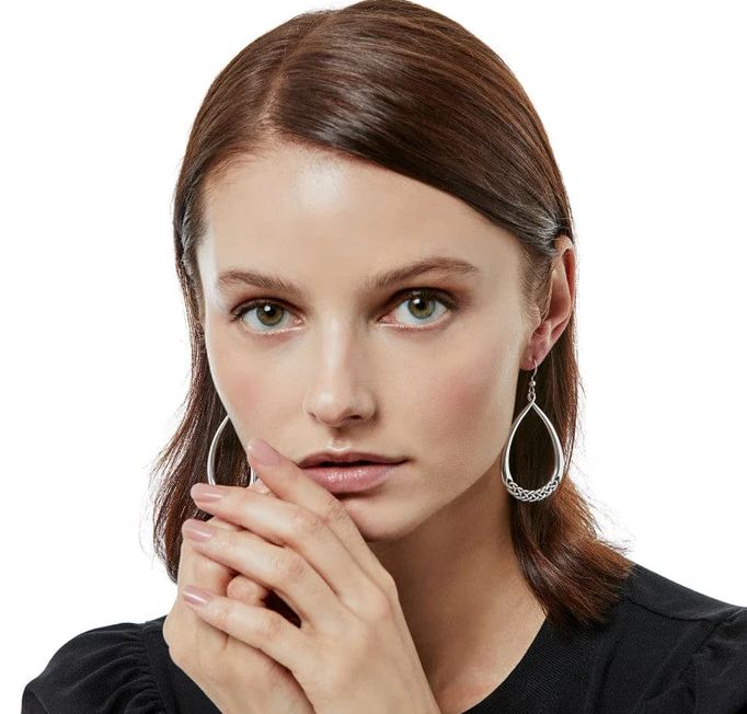 Interlok Braid Drop French Wire Earrings