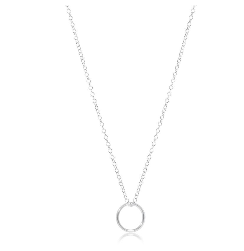 16&quot; Necklace Sterling Halo Sterling Charm