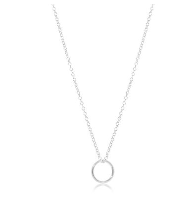 16" Necklace Sterling Halo Sterling Charm