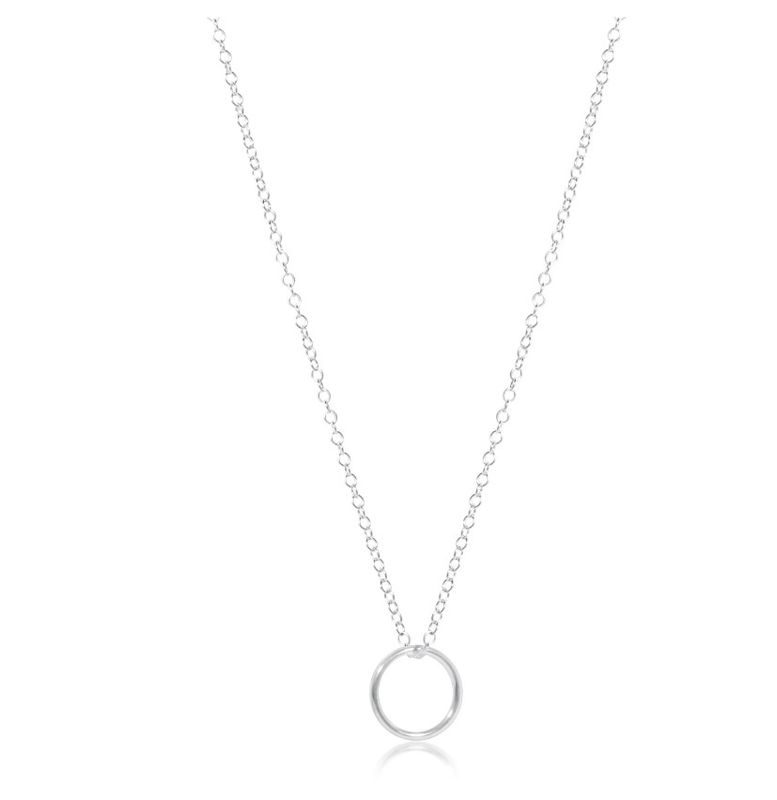 16" Necklace Sterling Halo Sterling Charm