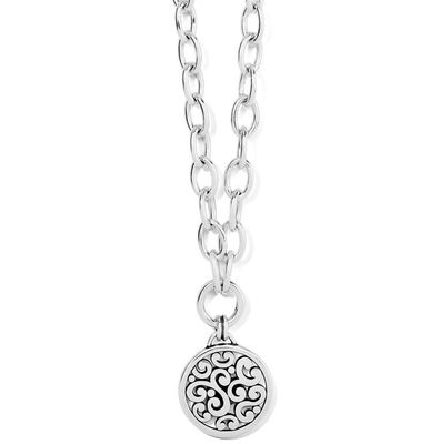 Contempo Medallion Charm Silver Necklace