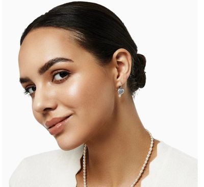 Meridian Zenith Heart Pearl Leverback Earrings