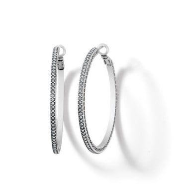 Meridian Thin Large Hoop Earrings