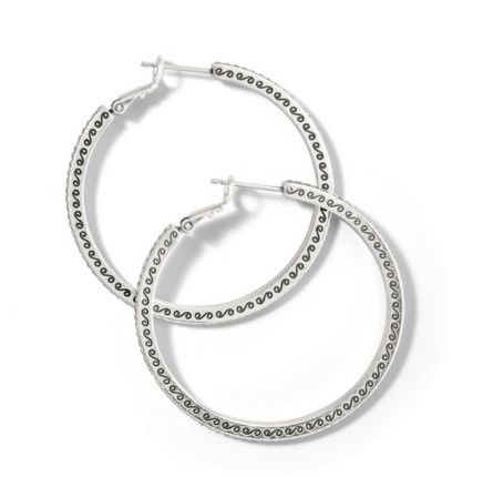 Meridian Thin Large Hoop Earrings