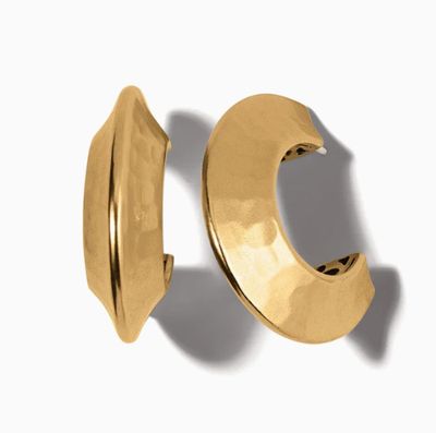 Mystic Moon Hoop Gold Earrings