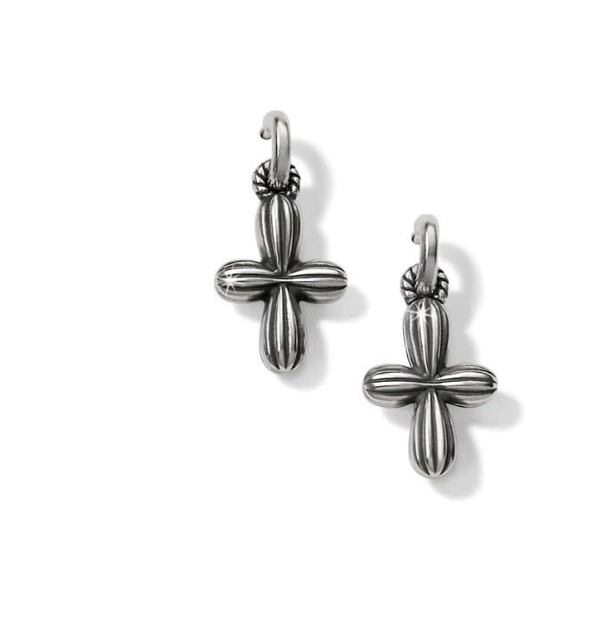 Amphora Cross Post Hoop Earrings