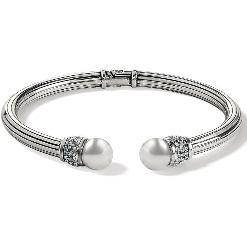 Meridian Open Hinged Silver Bangle