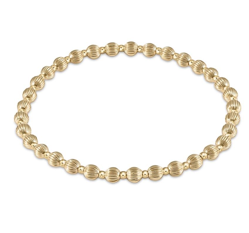 Enewton EXTENDS Dignity Grateful Pattern 4mm Bead Bracelet Gold
