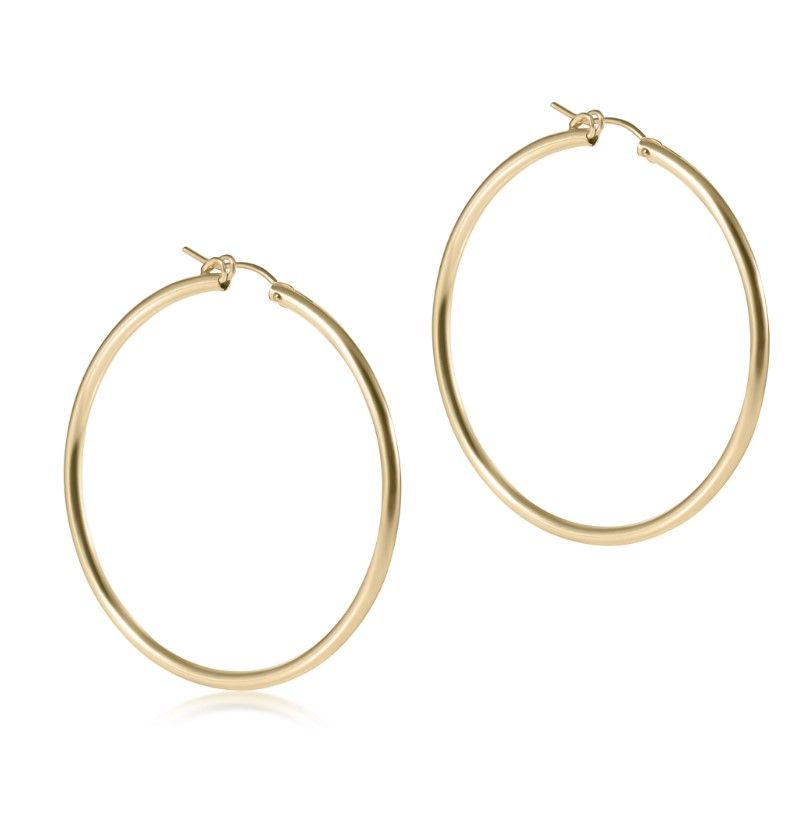 Round Gold 2&quot; Hoop Smooth