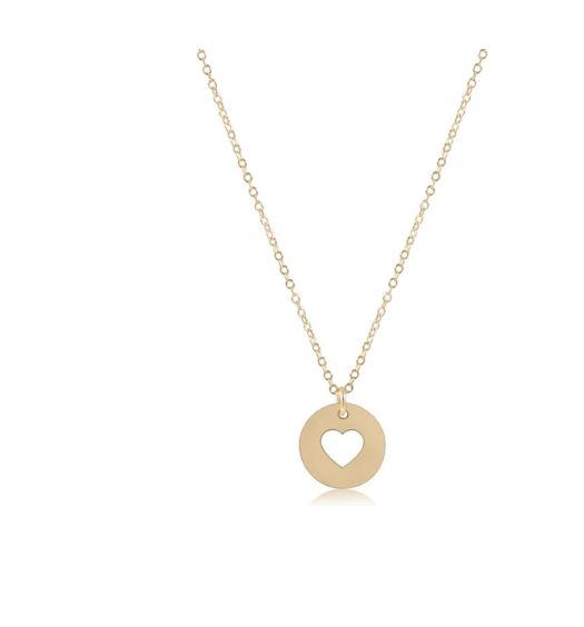 16&quot; Necklace Love Gold Disc