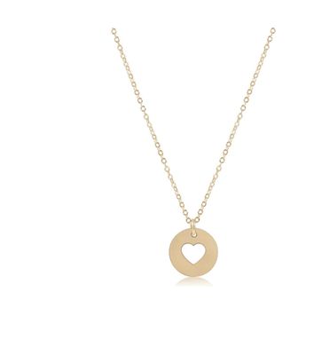 16&quot; Necklace Love Gold Disc