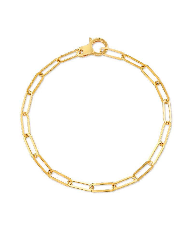 Large Paperclip Chain Bracelet 18K Vermeil