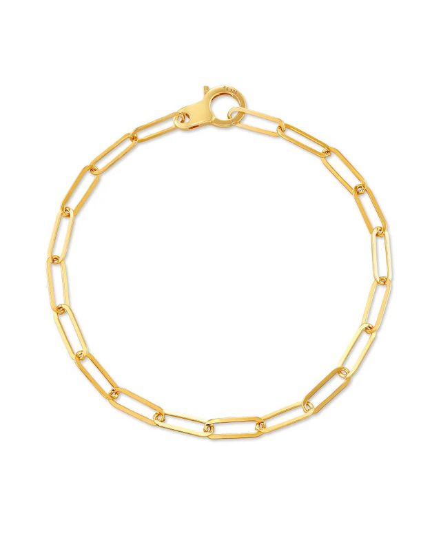 Large Paperclip Chain Bracelet 18K Vermeil