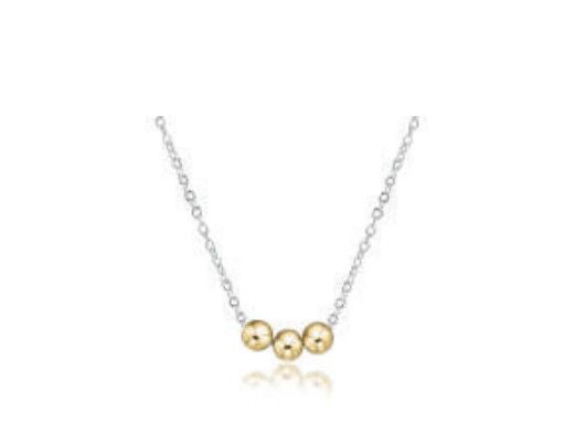 16&quot; Necklace Sterling Mixed Metal Joy Gold