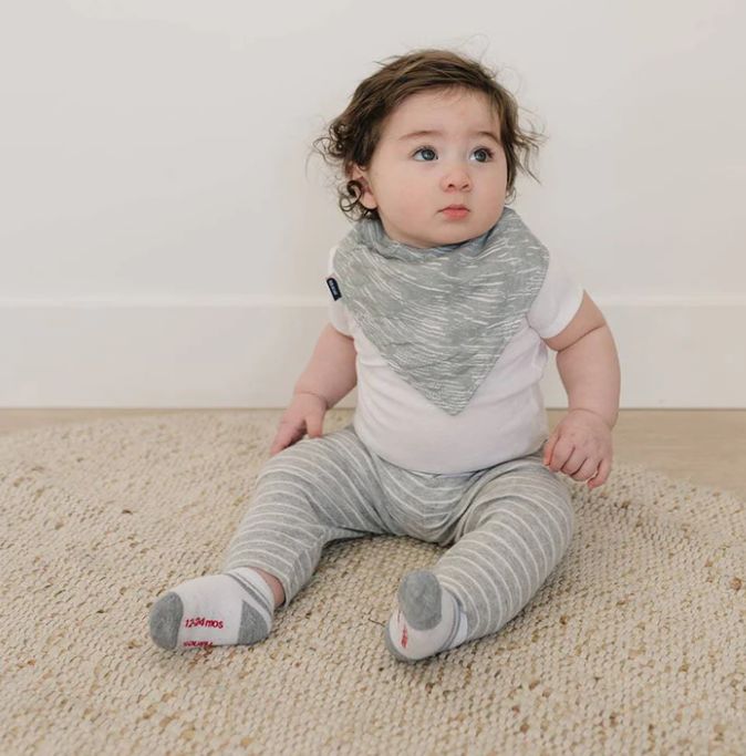 Grey Crayon Bandana Bib