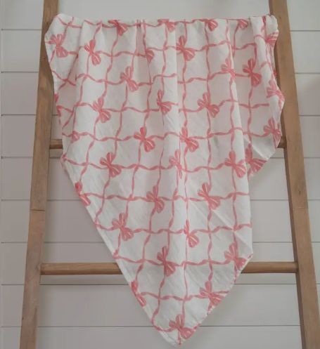 Beautiful Bows Baby Swaddle Blanket