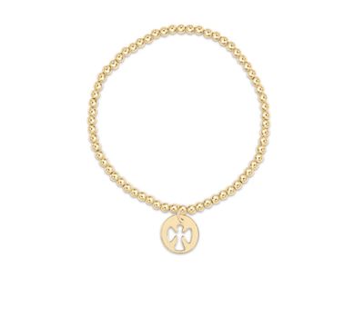 Enewton Classic Gold 3mm Bead Bracelet Guardian Angel Gold Disc