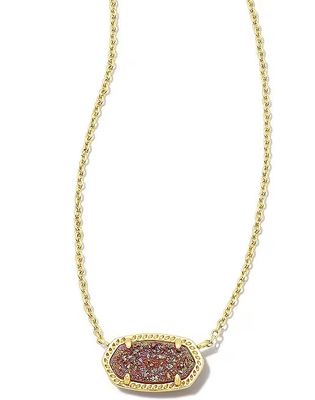 The Elisa Necklace Gold Spice Drusy