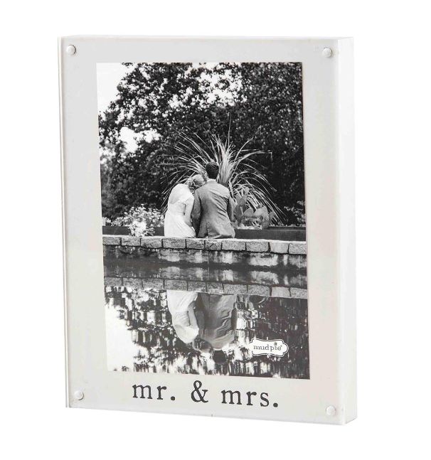 Mr &amp; Mrs Magnetic Block Frame w/ Acrylic Cover