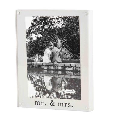 Mr &amp; Mrs Magnetic Block Frame w/ Acrylic Cover