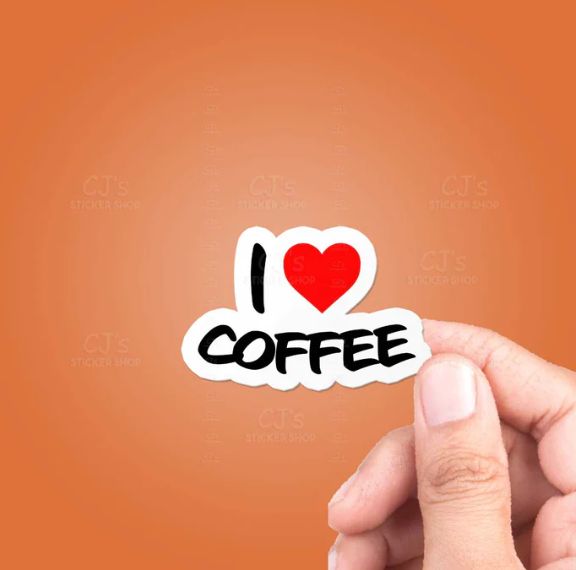 I Love Coffee Sticker Vinyl Decal