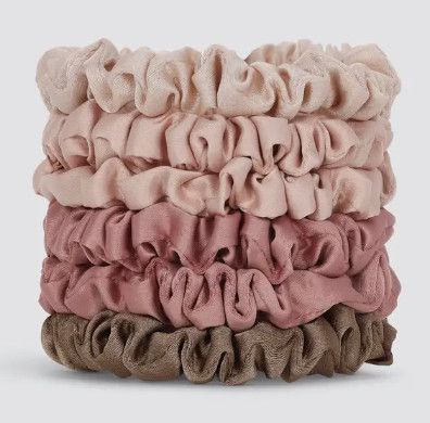 Ultra Petite Satin Scrunchies 6pc Set | Terracotta