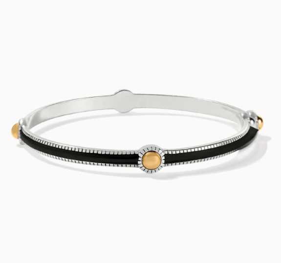 Interlok Noir Slim Bangle  (Black/Two Tone)