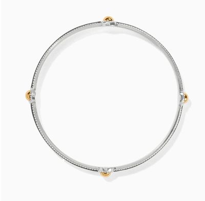 Interlok Noir Slim Bangle  (Black/Two Tone)