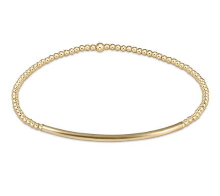 EGIRL Classic Gold 2mm Bead Bracelet Bliss Bar Gold