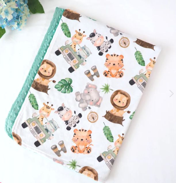 Safari &amp; Mint Blanket 30x40