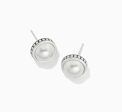 Pebble Dot Pearl Post Earrings