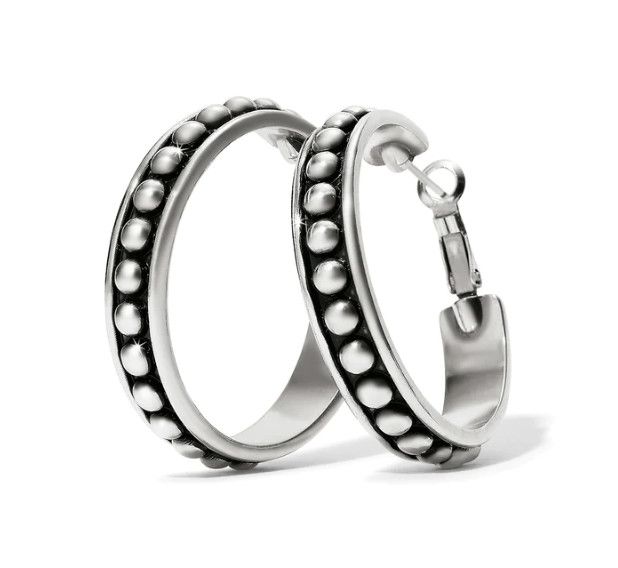 Pretty Tough Stud Large Leverback Hoop Earrings