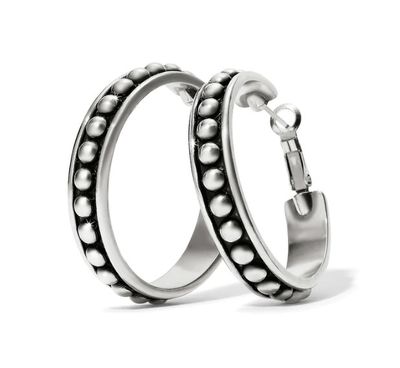 Pretty Tough Stud Large Leverback Hoop Earrings