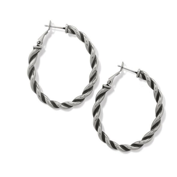 Interlok Twist Oval Leverback Hoop Earrings