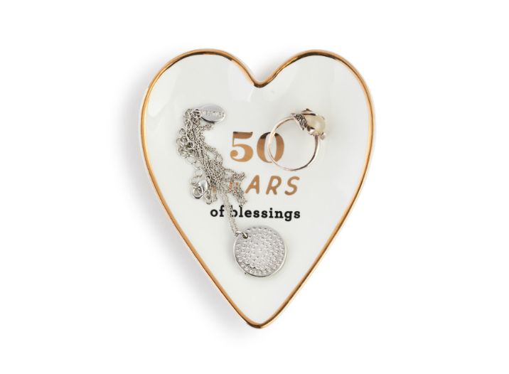 50 Years Art Heart Trinket Dish