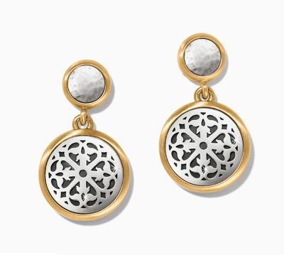 Ferrara Luce Post Drop Earrings Two Tone