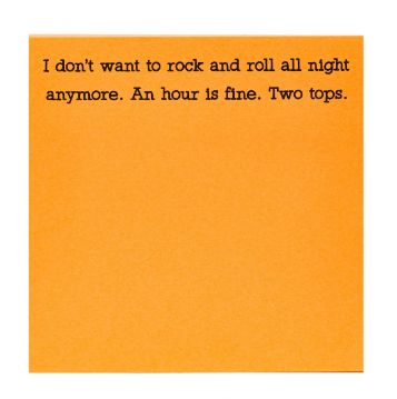 Rock and Roll All Night Post It Notes