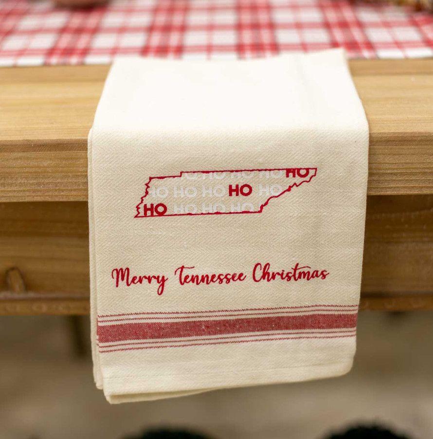 Merry Tennessee Christmas Hand Towel
