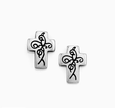 True Cross Mini Post Earrings