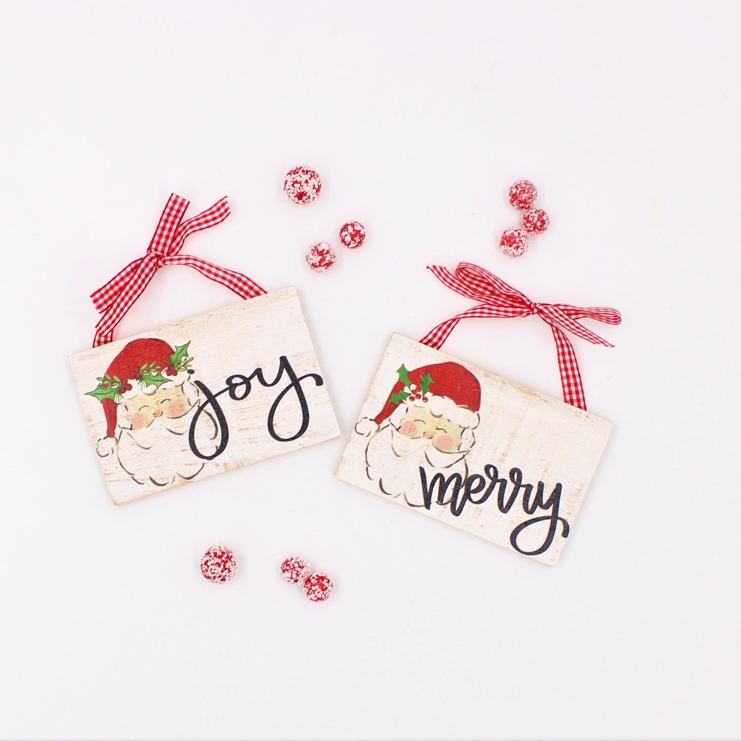 Merry/Joy Wood Ornament