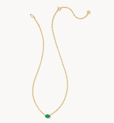 The Cailin Gold Pendant in Green Crystal