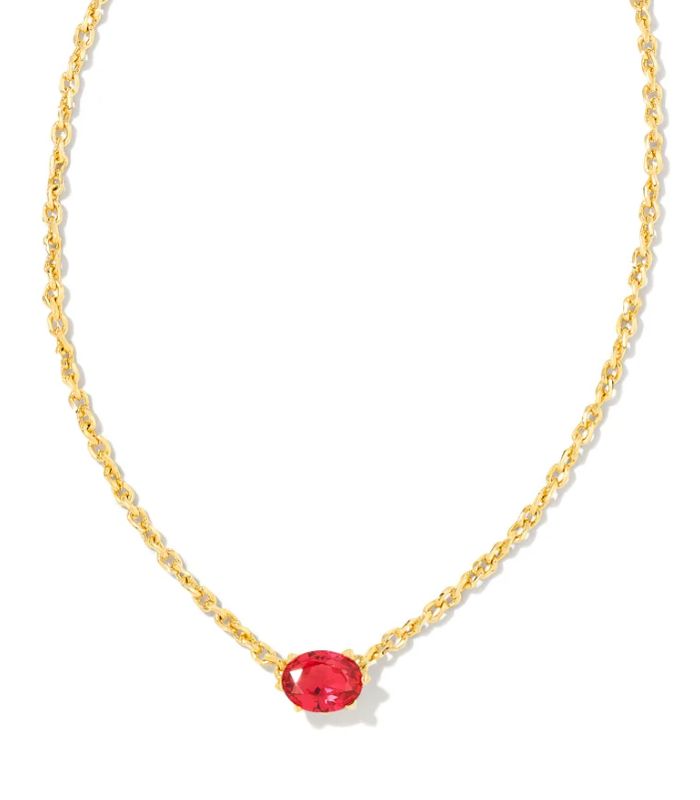 The Cailin Gold Pendant in Red Crystal