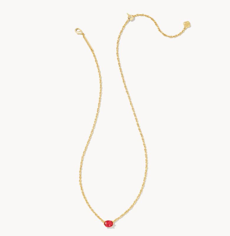 The Cailin Gold Pendant in Red Crystal