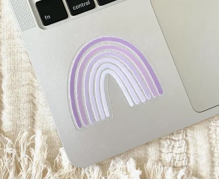 Clear Purple Rainbow Sticker