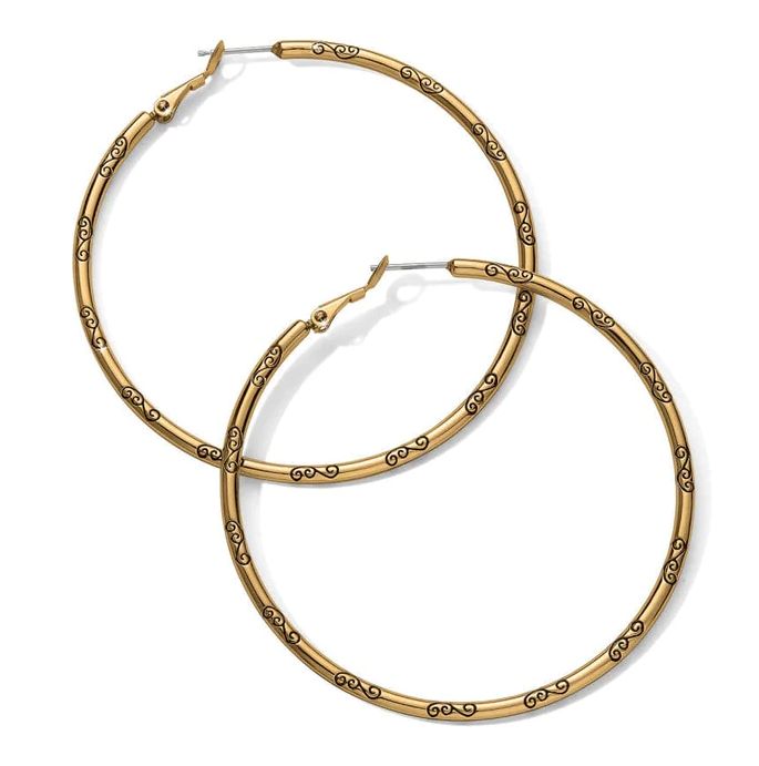 Grande Hoop Charm Earrings