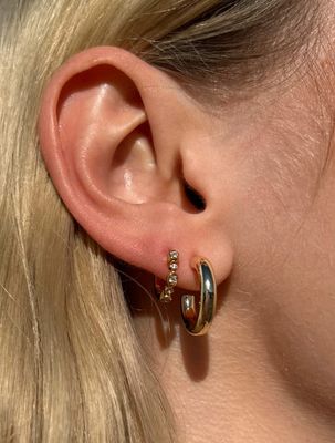 The Colette Huggie Earring in Gold